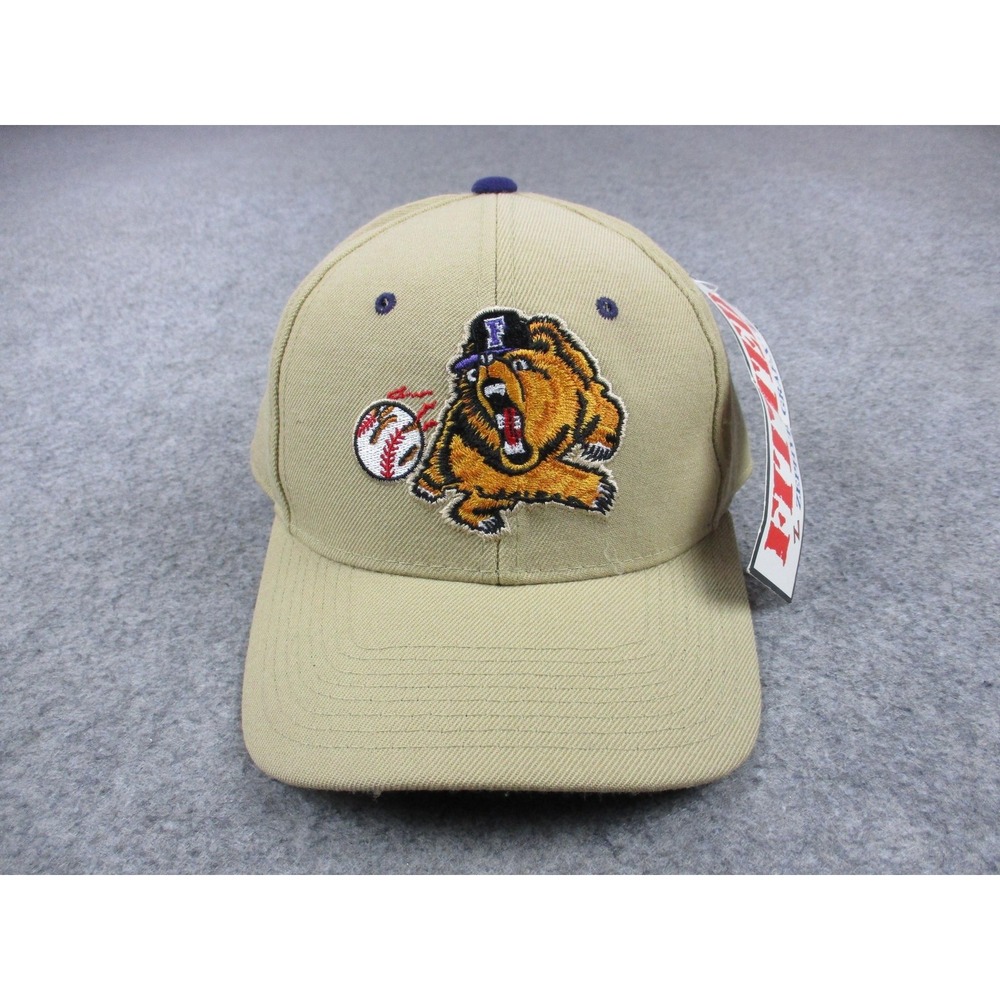 VTG Fresno Grizzlies Hat Cap Fitted 6 7/8 Beige Minor League Baseball Deadstock